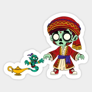 Zombie Aladdin & Zombie Genie Sticker